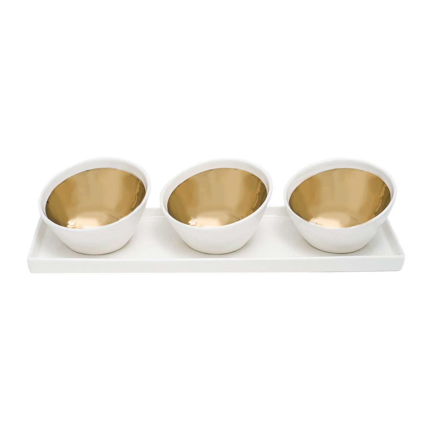 GOLD SAUCE DISH TRAY INSIDE GOLD