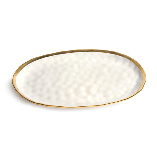 GOLD NEW BONE CHINA OVAL PLATTER