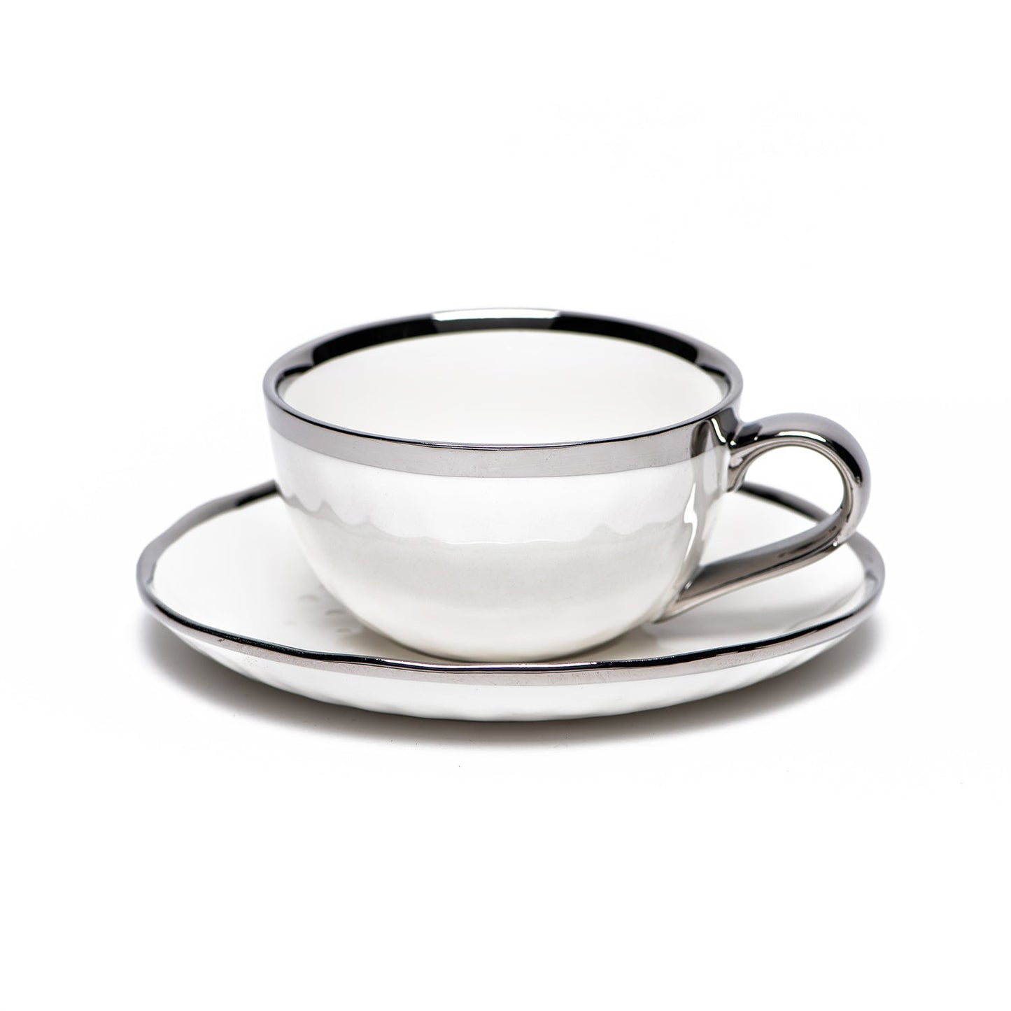 SILVER CUP & SAUCER (SET OF 4) 10OZ