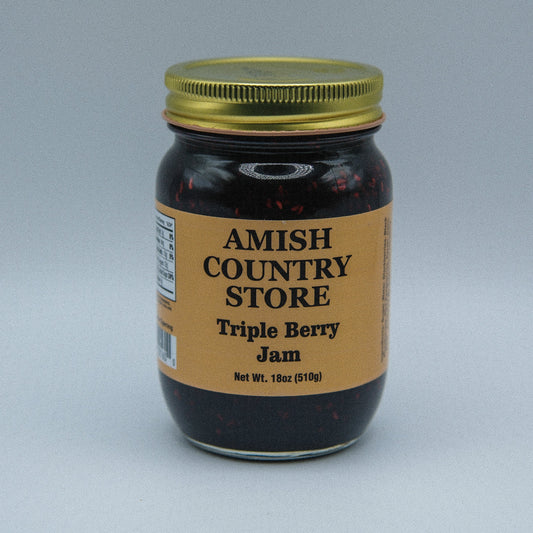 Triple Berry Jam | Blackberry, Black Raspberry & Red Raspberry Spread | 18 oz