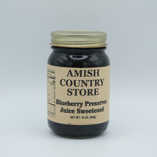 Blueberry Preserves | Juice-Sweetened Whole Berry Spread | 16 oz