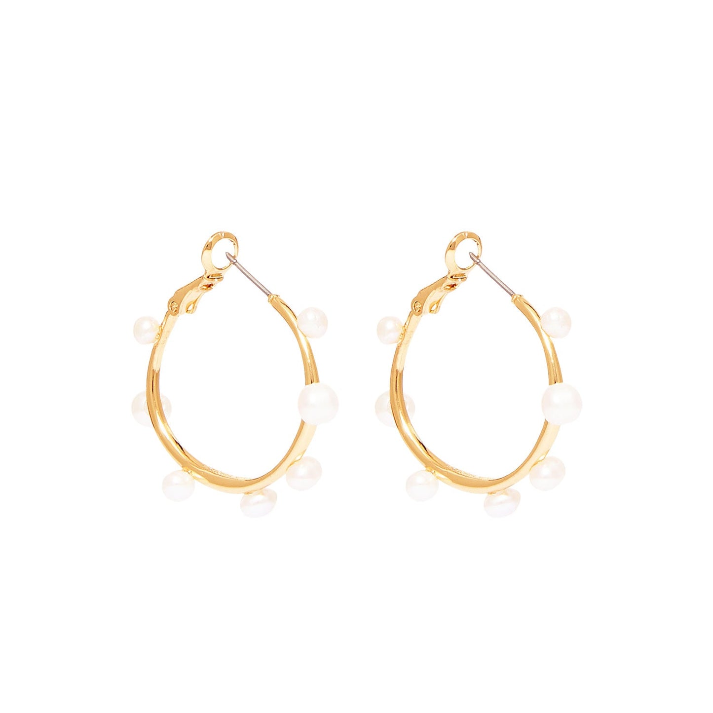 Mini Isla Pearl Hoop Earrings