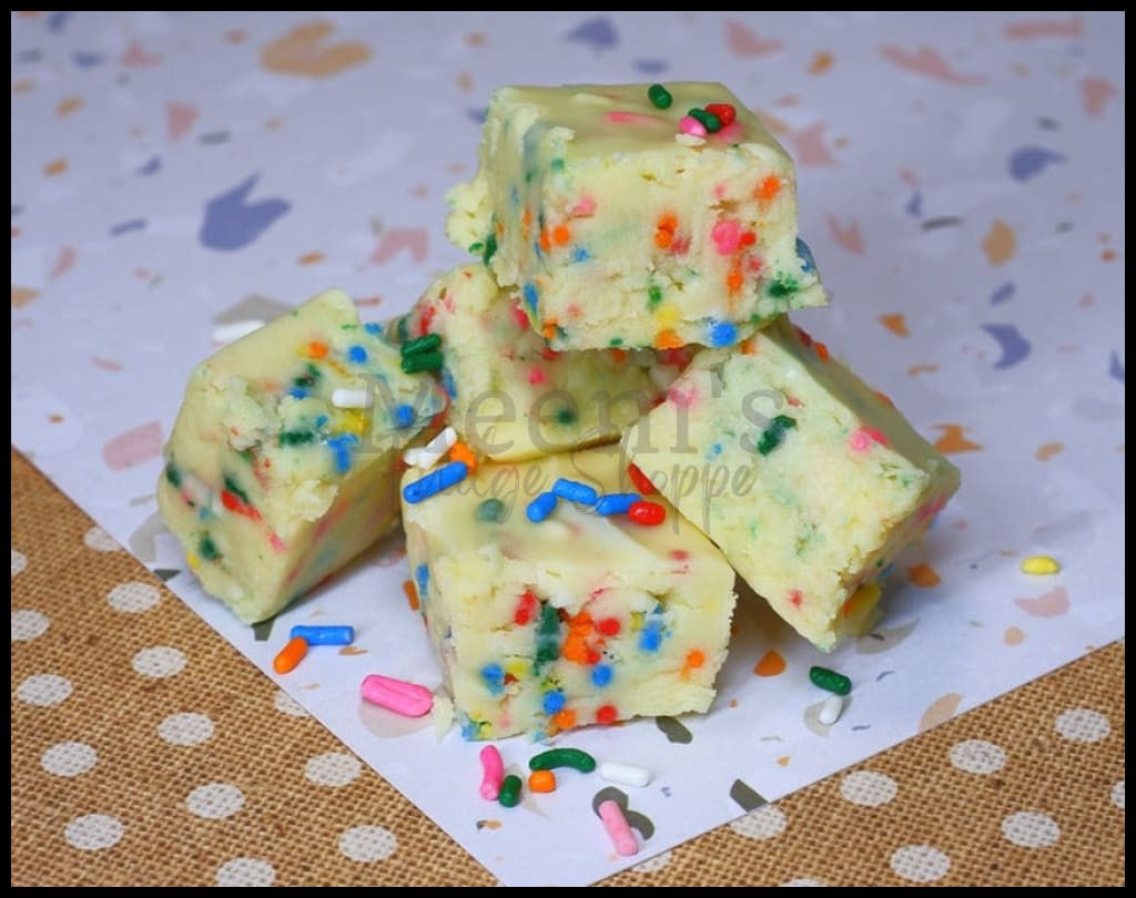 Handmade Cake Batter Fudge with Sprinkles | Meem's Fudge Shoppe