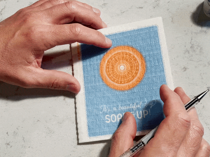 Cardinal Branches | Eco Greetings Turn Cleaning Cloths | Soak iT Up Clards