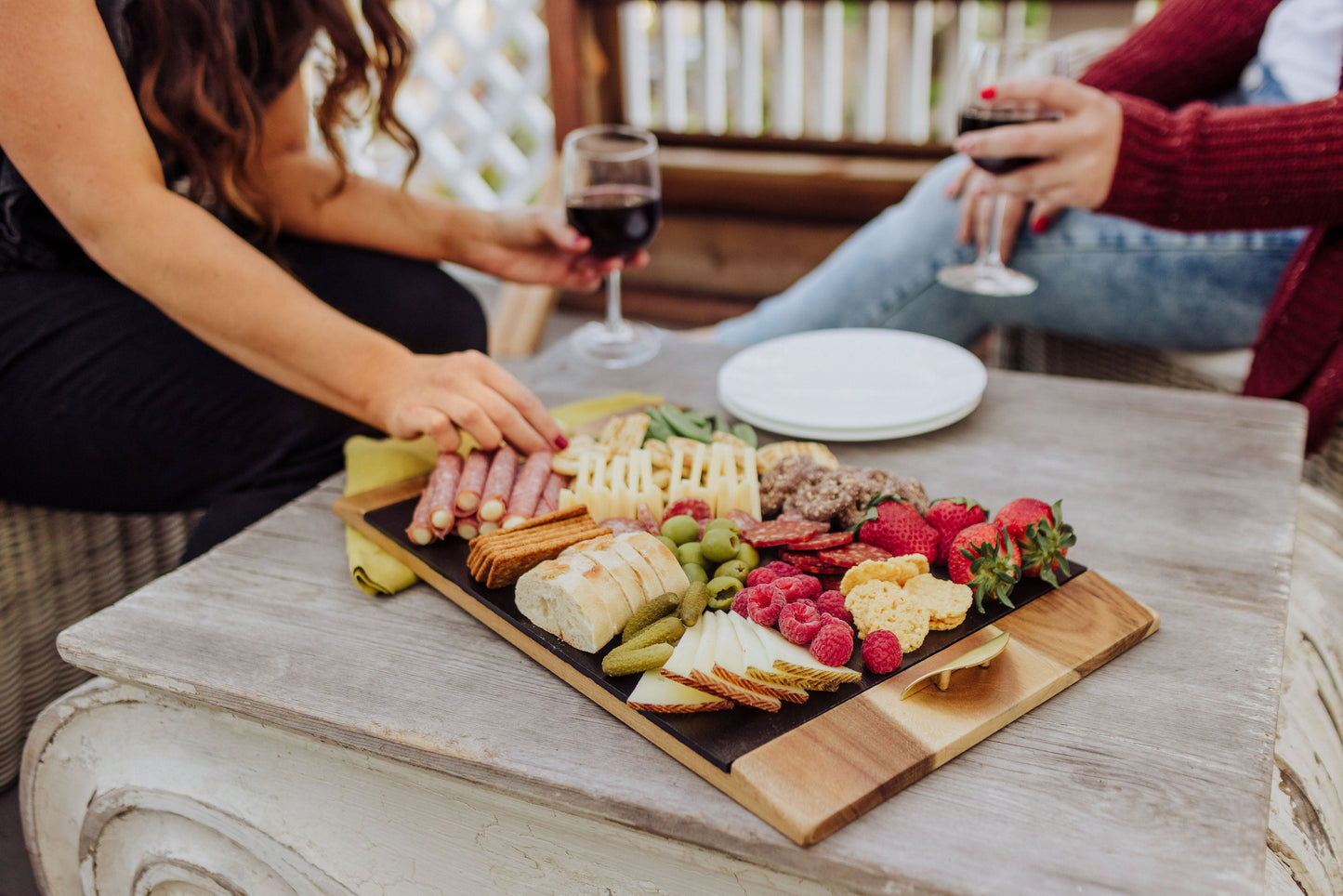 Covina Acacia and Slate Serving Tray