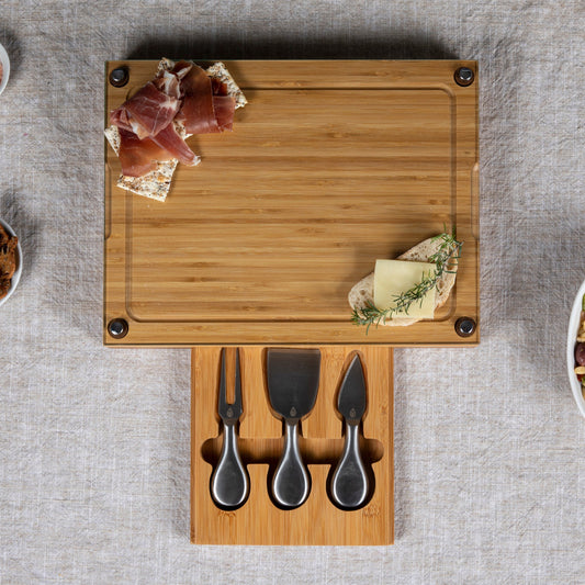 Concerto Glass Top Cheese Cutting Board & Tools Set