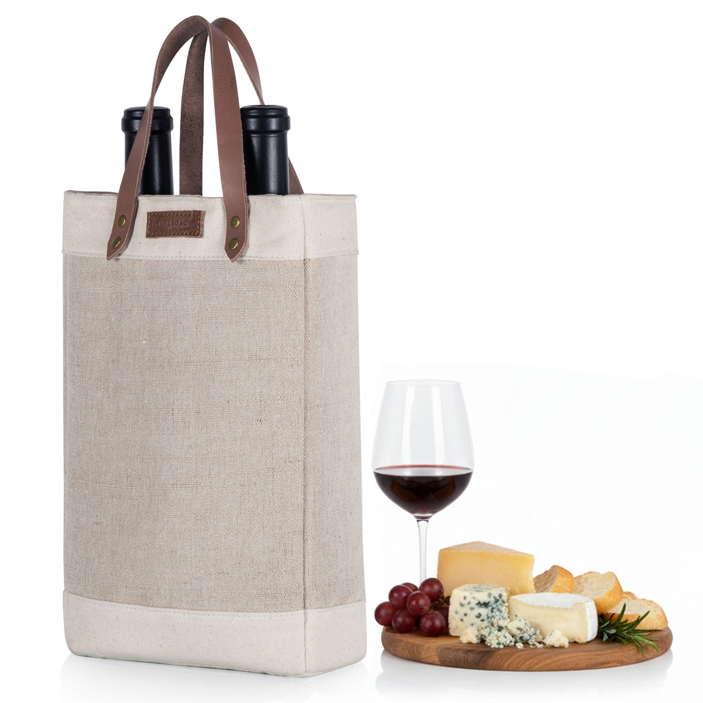 Pinot Jute 2 Bottle Insulated Wine Bag