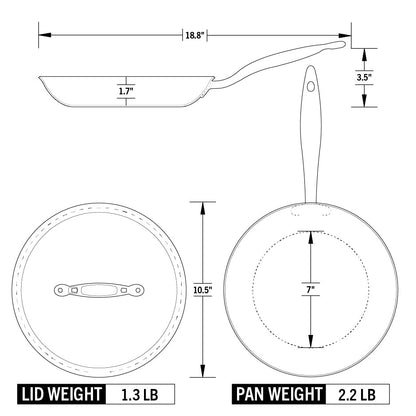 Titanium Series 10.5" Fry Pan with Lid