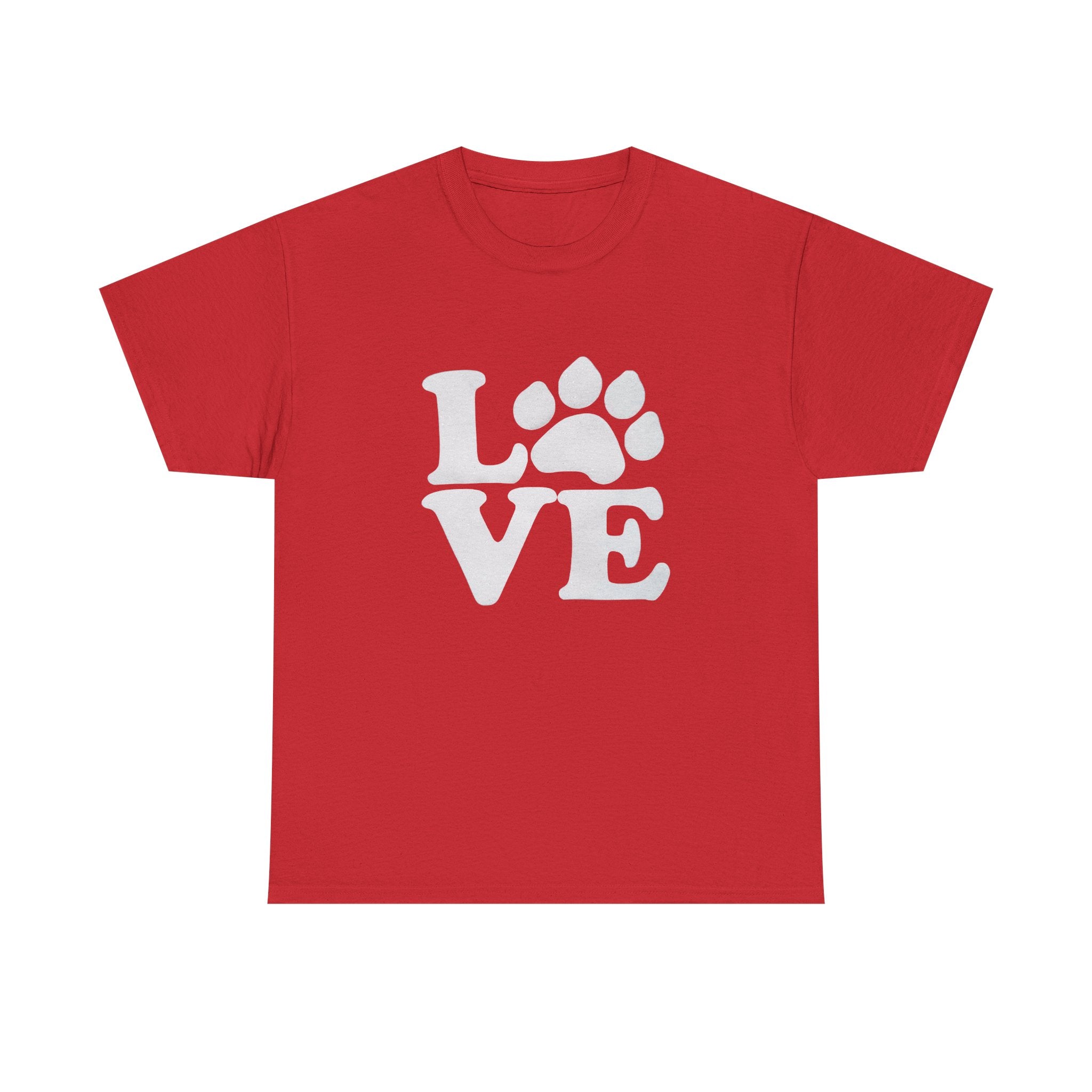 Love Paw Heavy Duty Unisex Tee Sizes Small - 5XL (11 colors)