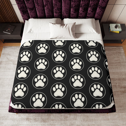 Cozy Sherpa Paw Blanket