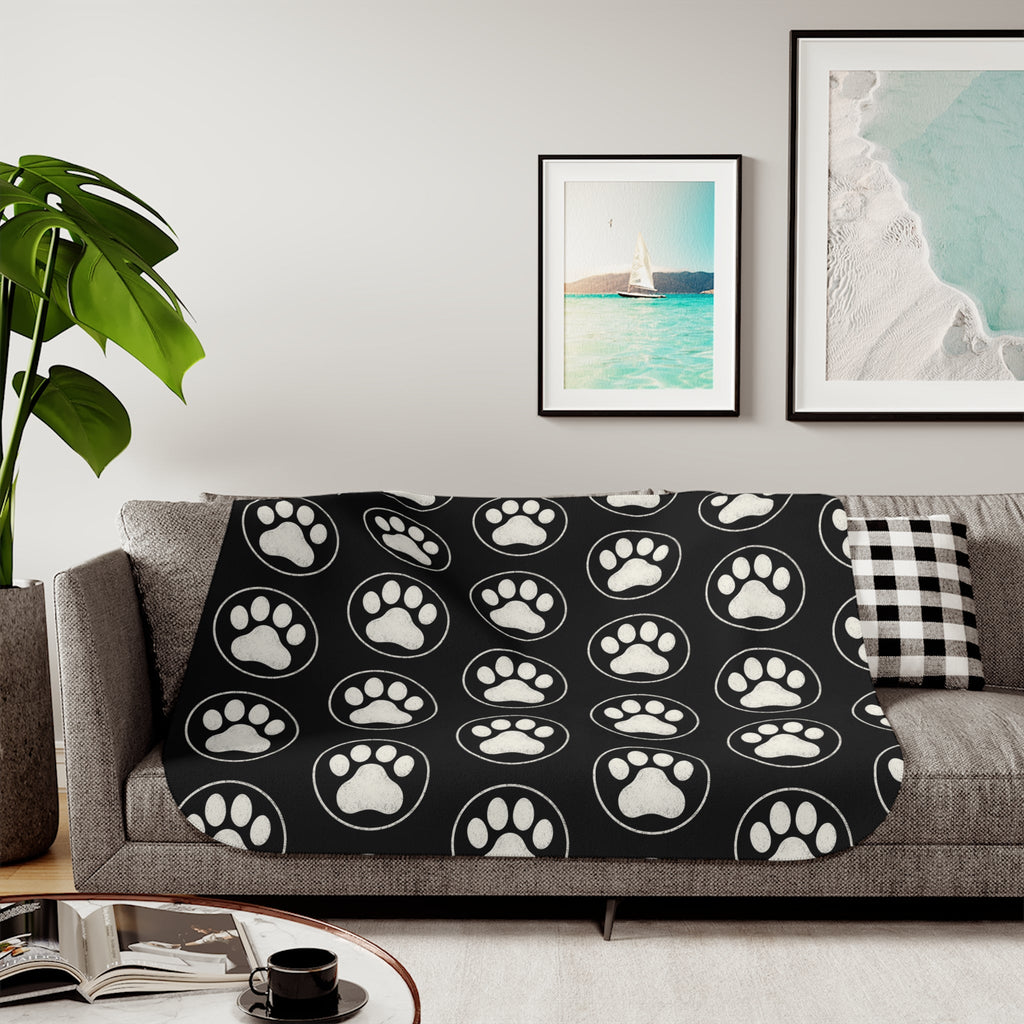 Cozy Sherpa Paw Blanket