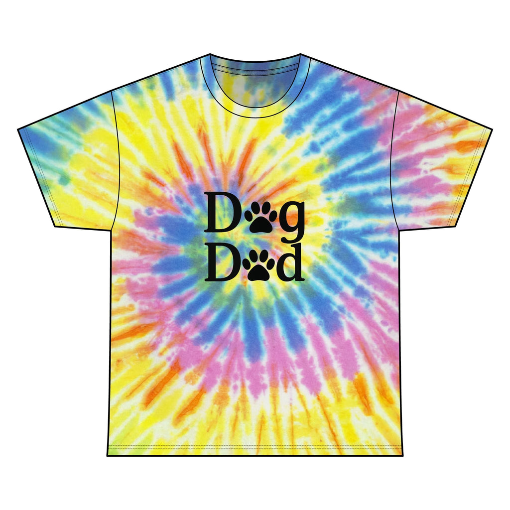 Dog Dad Spiral Tie Dye Tee Unisex Cotton T-Shirt Sizes Small - 2 XL (3 colors)