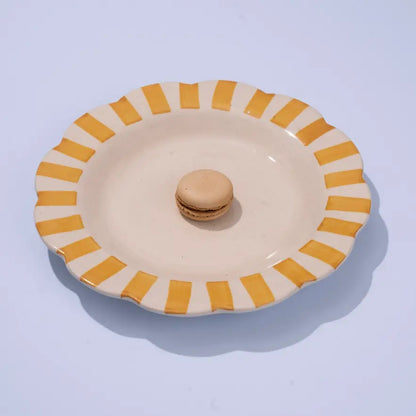 Yellow Stripe Dinner Plate | 10 in (Set of 2)