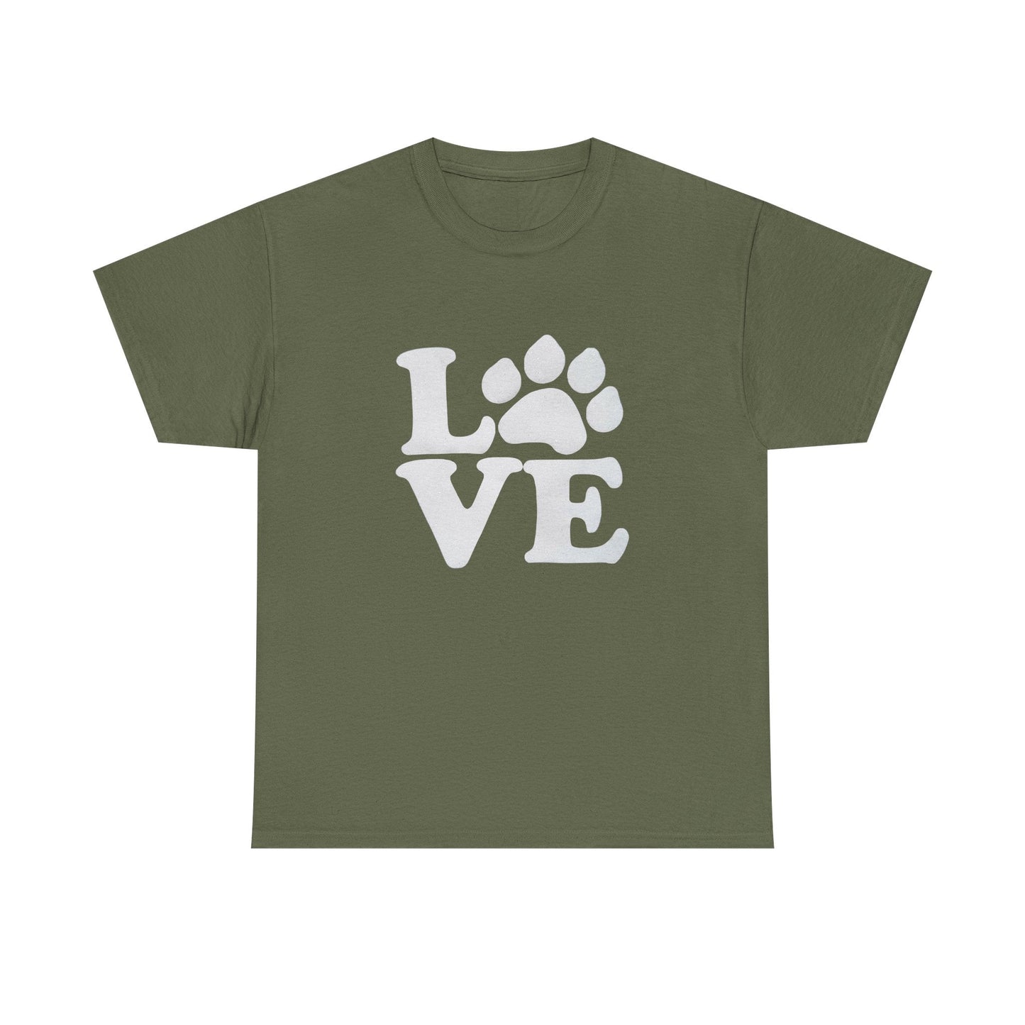 Love Paw Heavy Duty Unisex Tee Sizes Small - 5XL (11 colors)