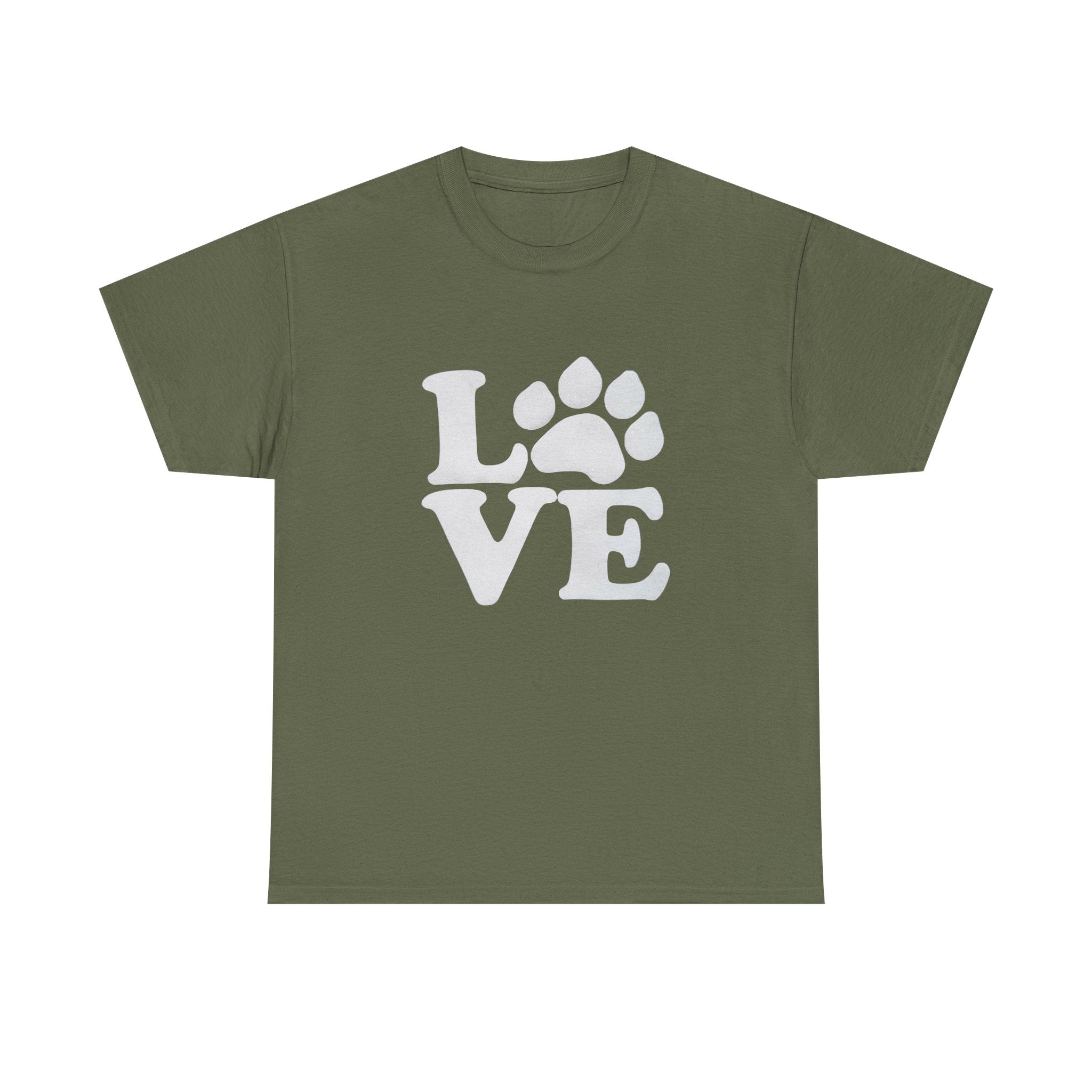 Love Paw Heavy Duty Unisex Tee Sizes Small - 5XL (11 colors)