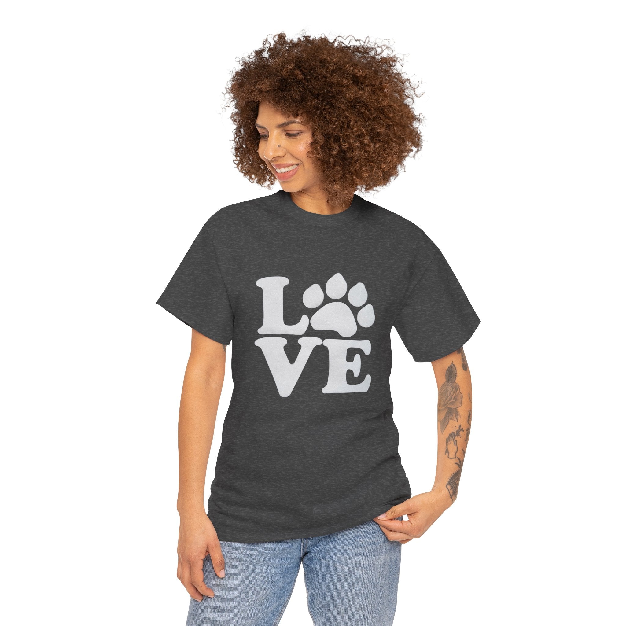 Love Paw Heavy Duty Unisex Tee Sizes Small - 5XL (11 colors)