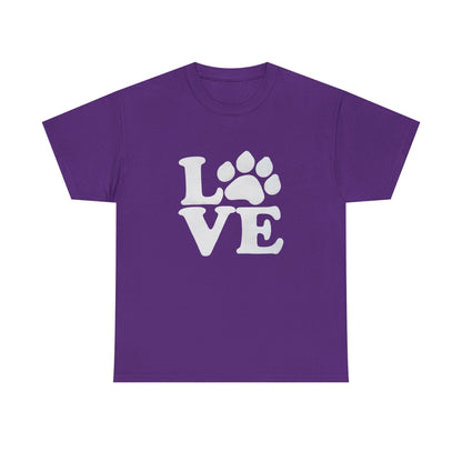 Love Paw Heavy Duty Unisex Tee Sizes Small - 5XL (11 colors)