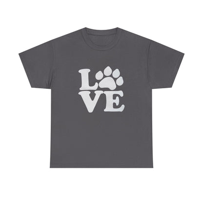 Love Paw Heavy Duty Unisex Tee Sizes Small - 5XL (11 colors)