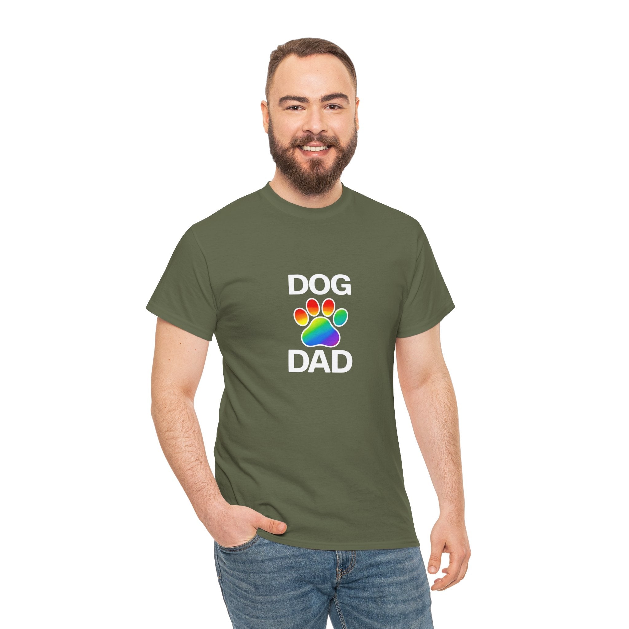 Pride Dog Dad Heavy Duty Unisex Tee Sizes Small - 5XL (11 colors)