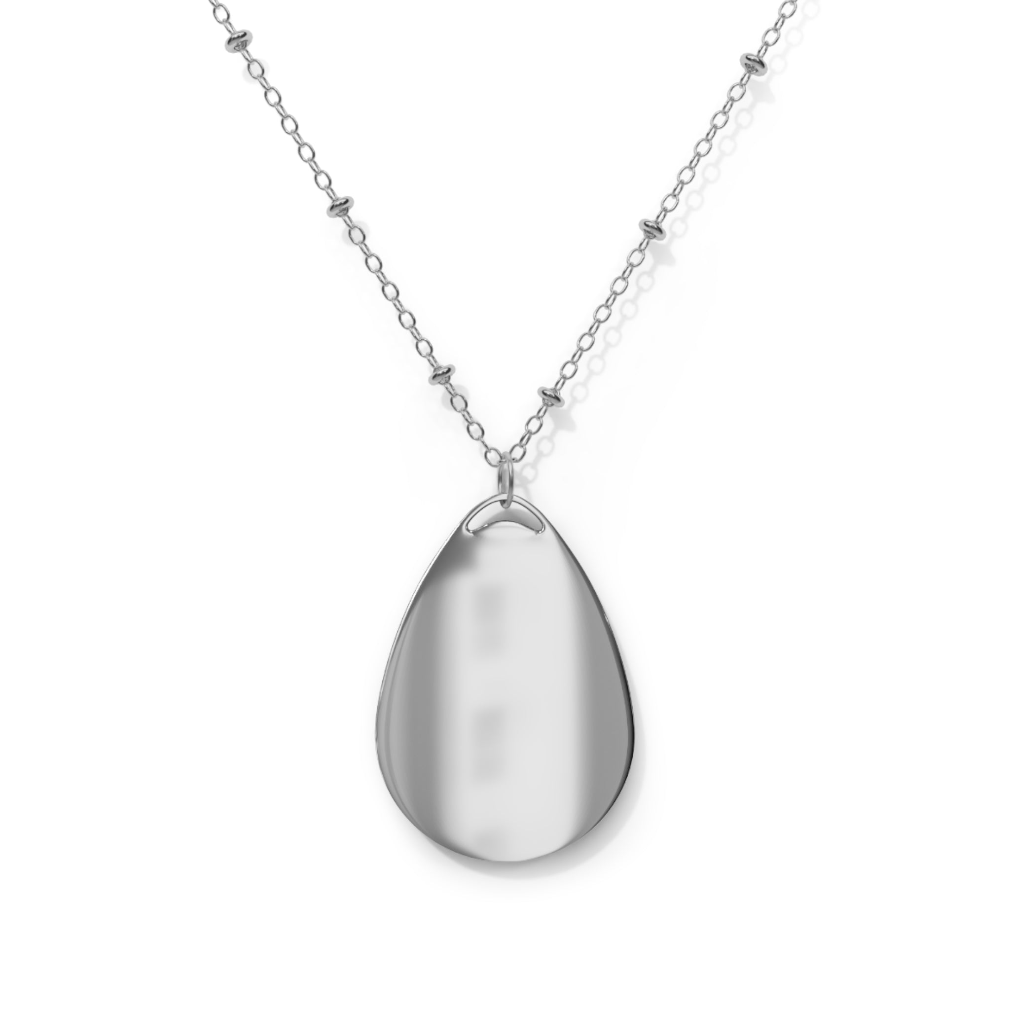 Dog Mom Oval Pendant Necklace