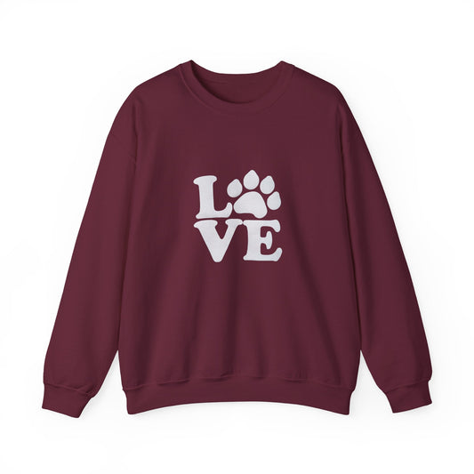 Love Paw Print Sweatshirt Sizes Small - 4XL (8 colors)