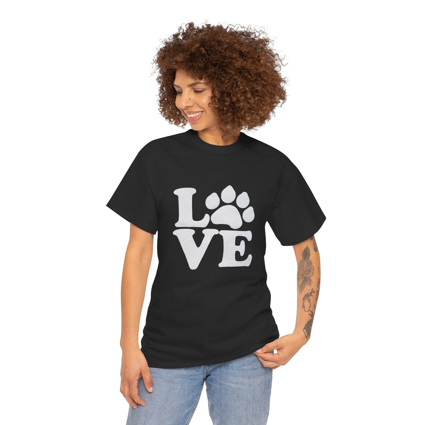 Love Paw Heavy Duty Unisex Tee Sizes Small - 5XL (11 colors)