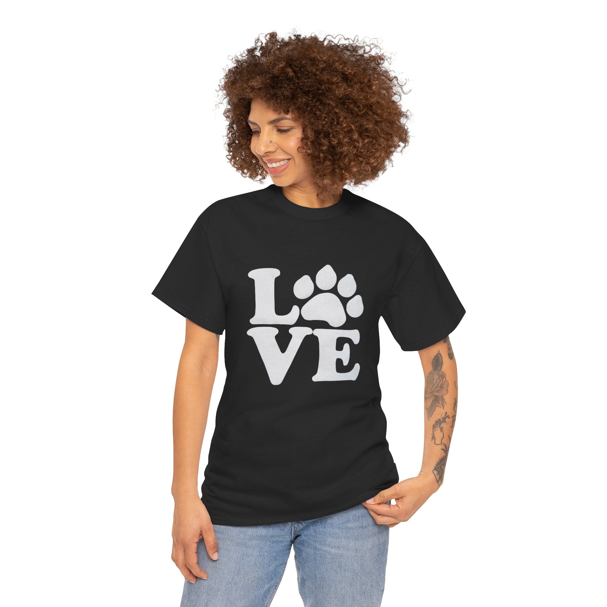 Love Paw Heavy Duty Unisex Tee Sizes Small - 5XL (11 colors)