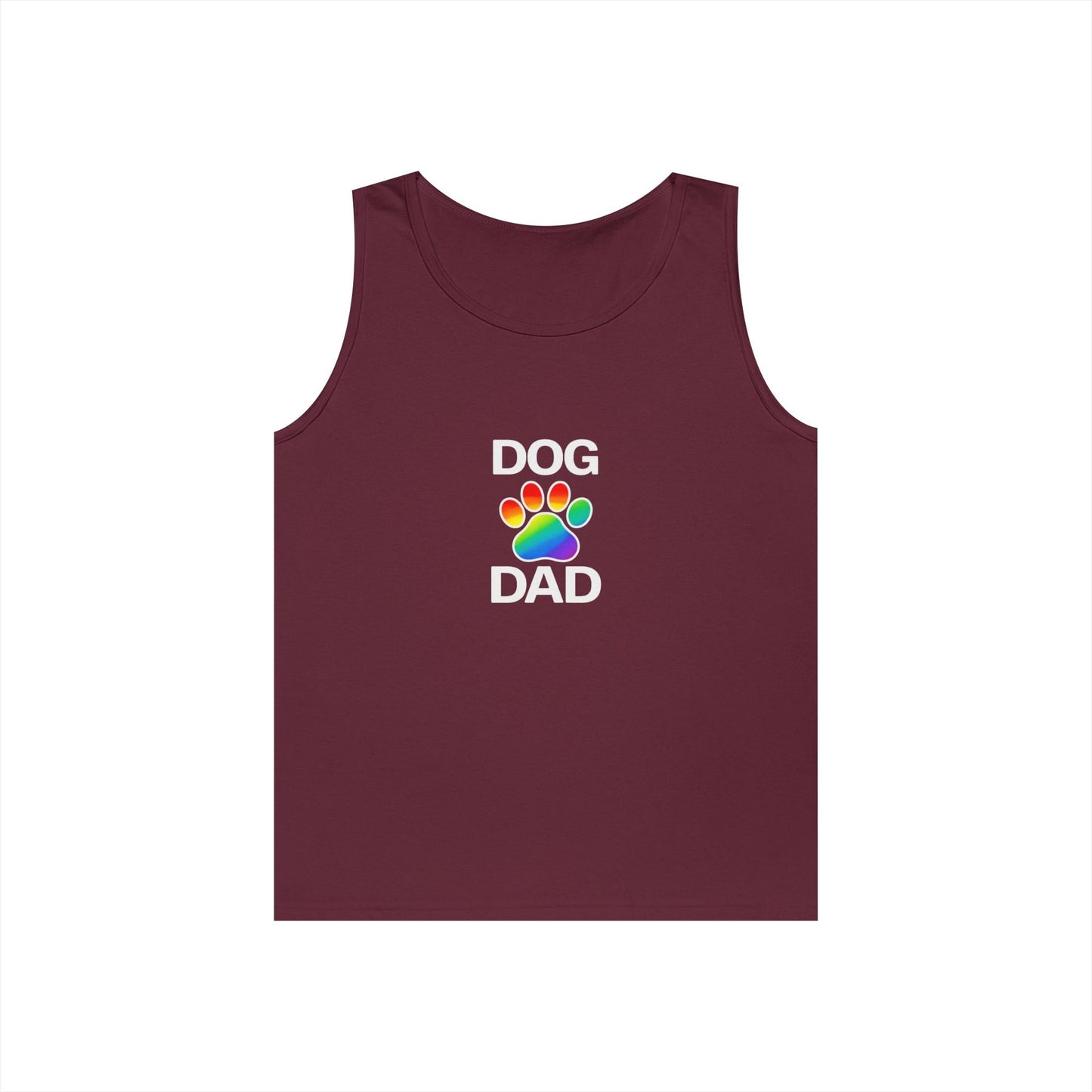 Pride Dog Dad Unisex Heavy Cotton Tank Top (9 Colors)