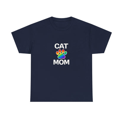 Pride Cat Mom Heavy Duty Unisex Tee Sizes Small - 5XL (11 colors)