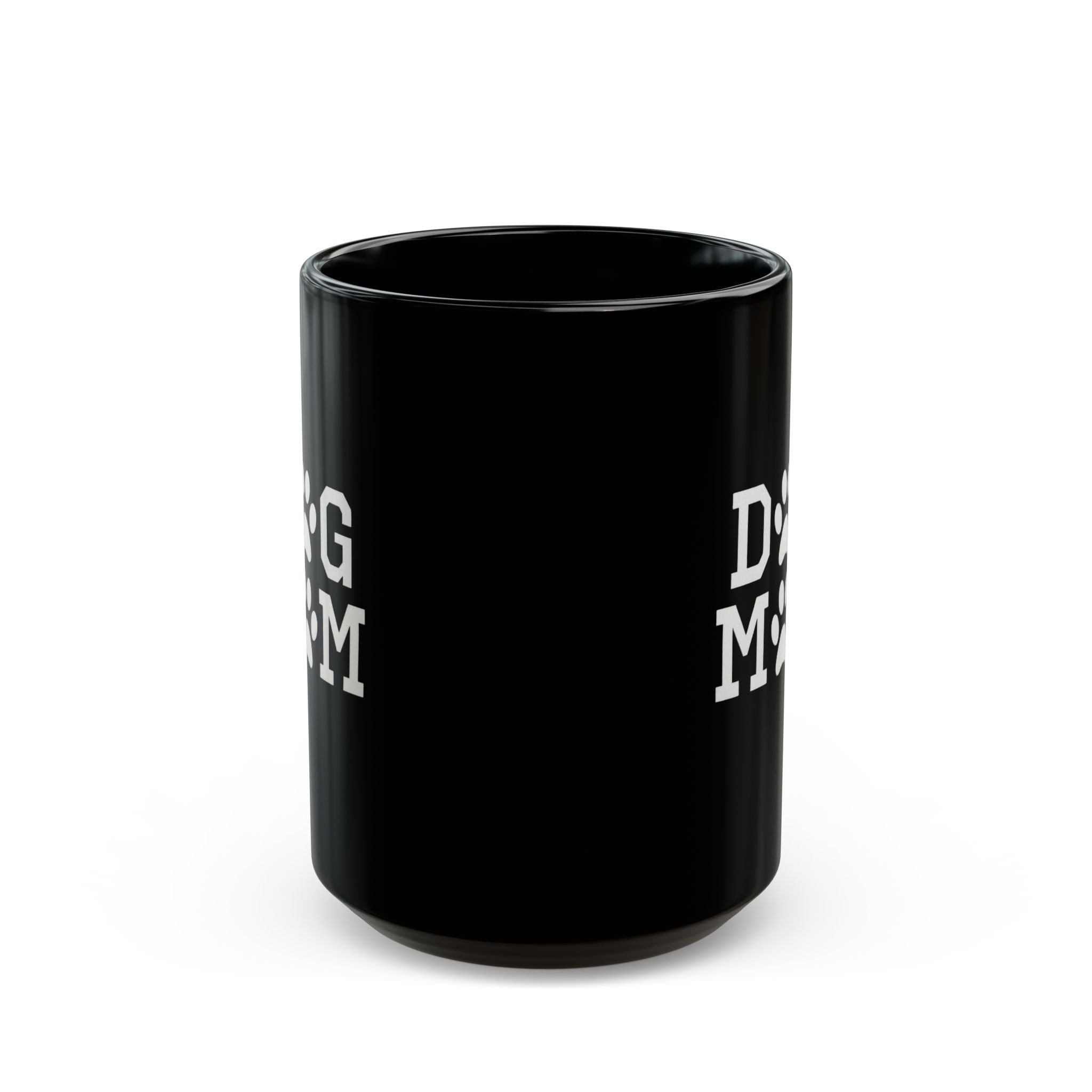 Dog Mom Black Mug