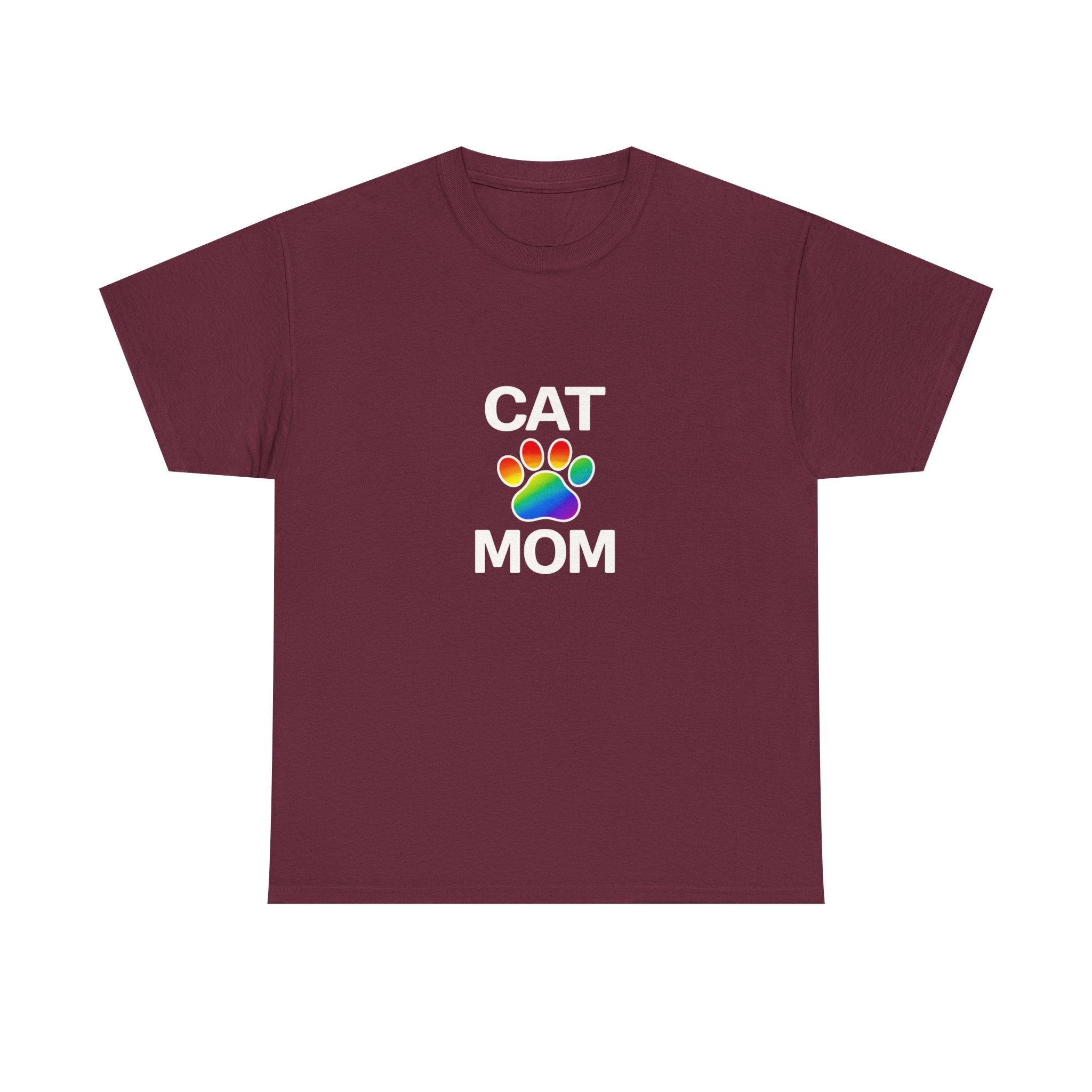 Pride Cat Mom Heavy Duty Unisex Tee Sizes Small - 5XL (11 colors)
