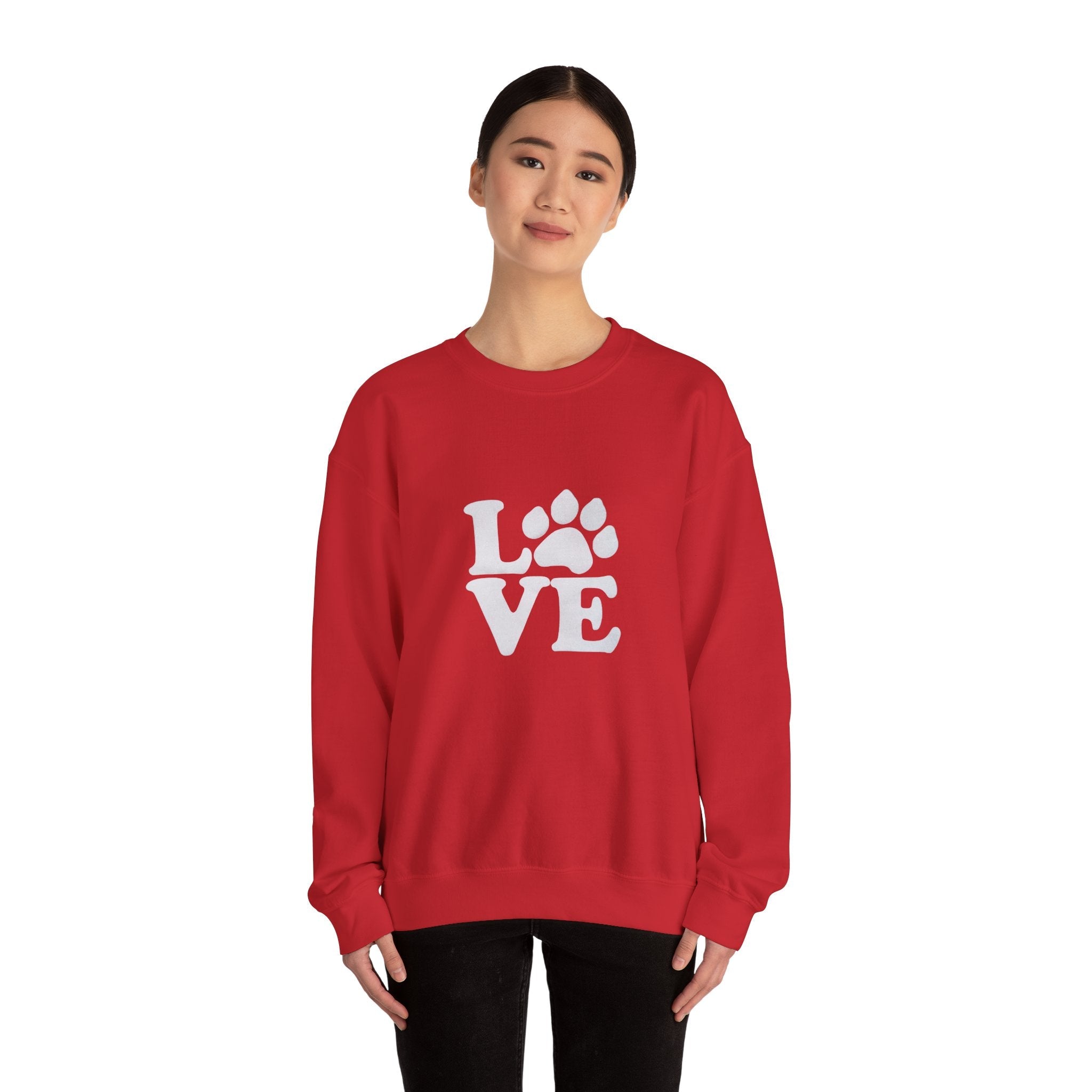 Love Paw Print Sweatshirt Sizes Small - 4XL (8 colors)
