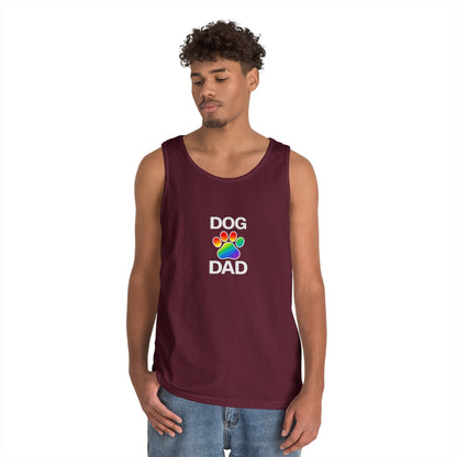 Pride Dog Dad Unisex Heavy Cotton Tank Top (9 Colors)