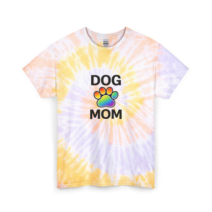 Pride Dog Mom Spiral Tie Dye Tee Unisex Cotton T-Shirt Sizes Small - 2 XL (2 colors)