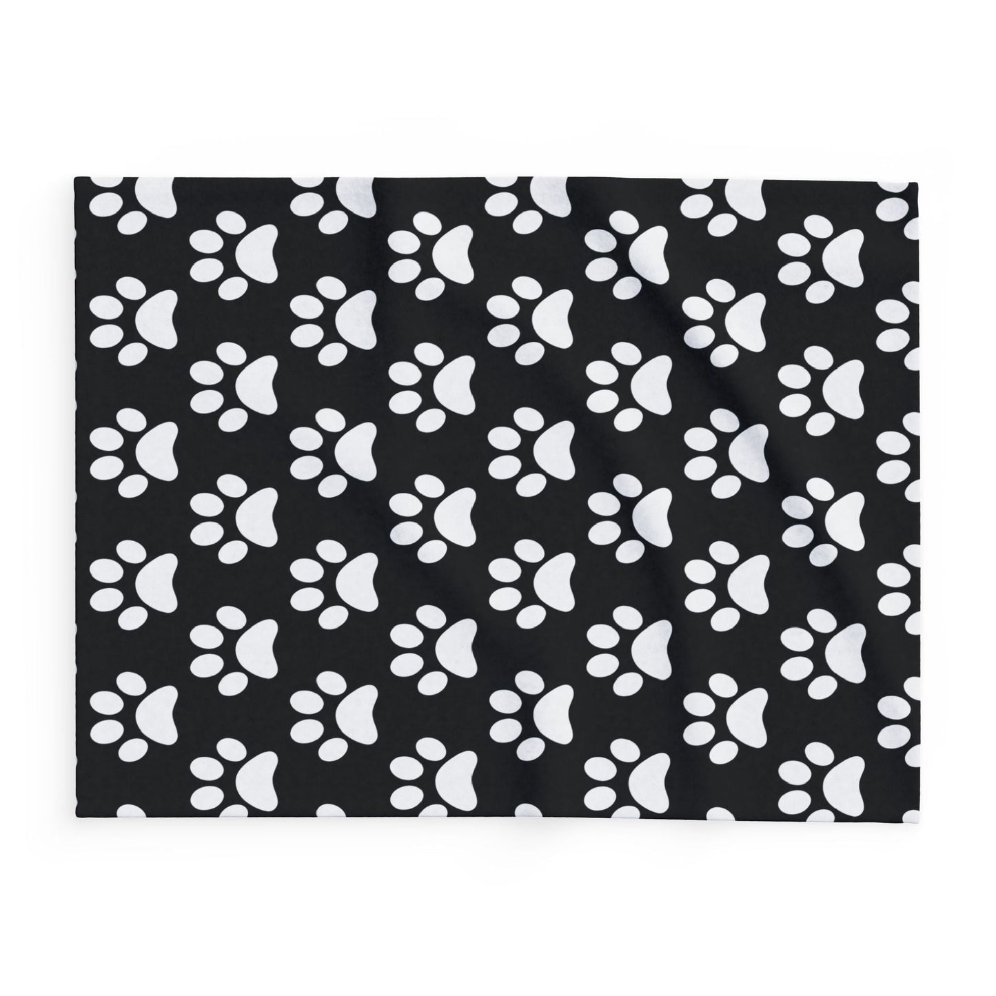 Cozy Paw Print Arctic Fleece Dog Blanket