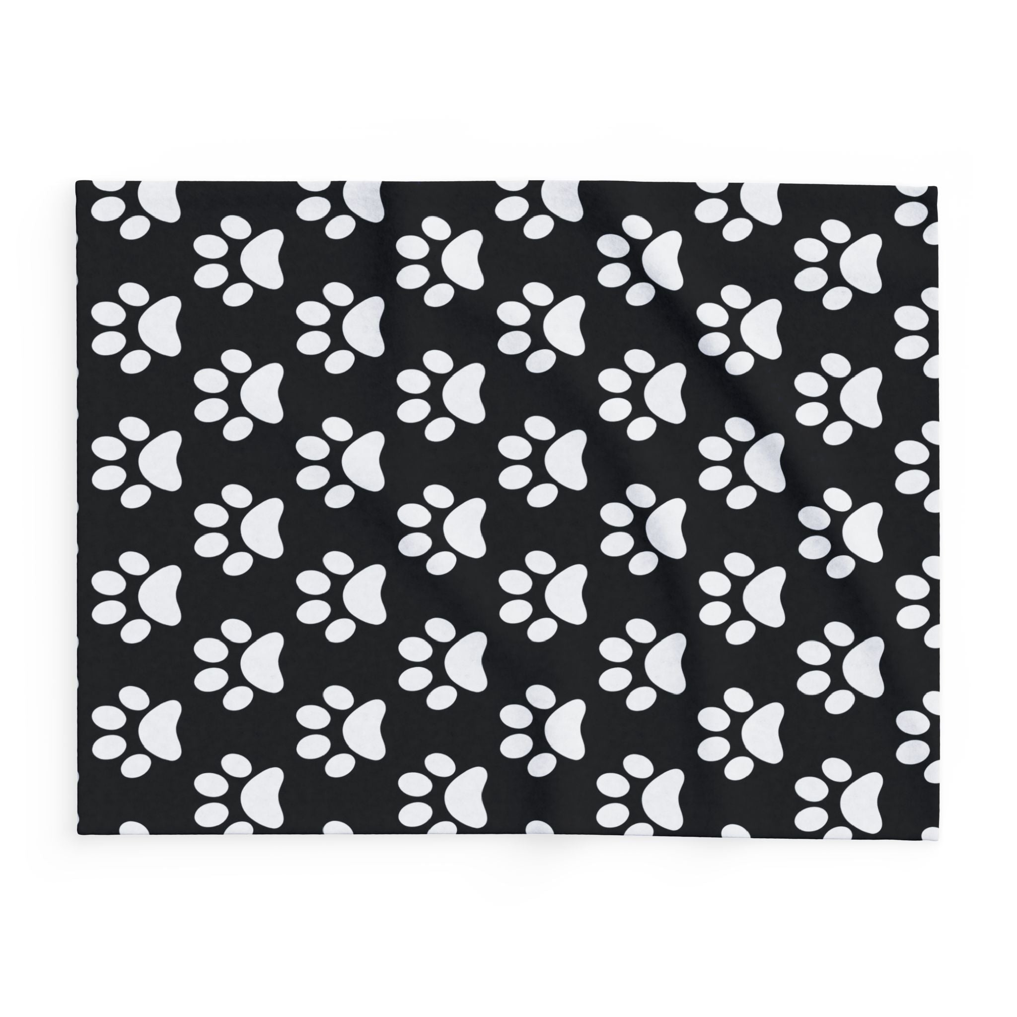 Cozy Paw Print Arctic Fleece Dog Blanket