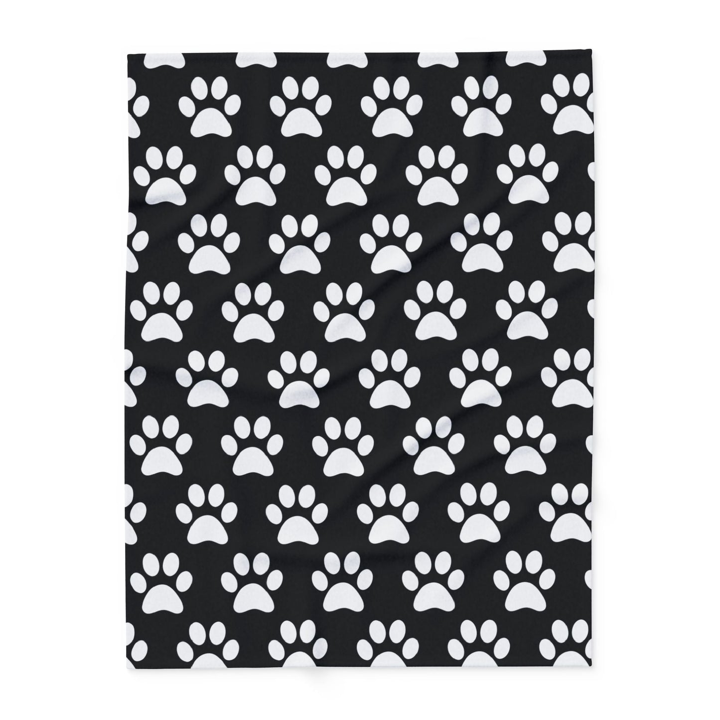 Cozy Paw Print Arctic Human Fleece Blanket