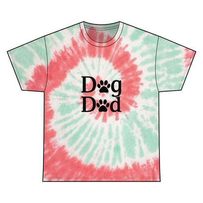 Dog Dad Spiral Tie Dye Tee Unisex Cotton T-Shirt Sizes Small - 2 XL (4 colors)