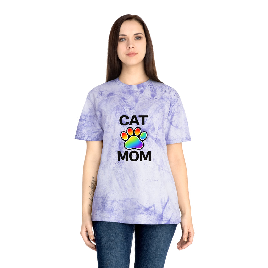 Pride Color Blast Cat Mom Tee Sizes Small - 3XL (4 Colors)