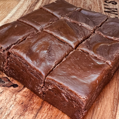 Handmade Dark Chocolate Salted Caramel Fudge | Meem's Fudge Shoppe