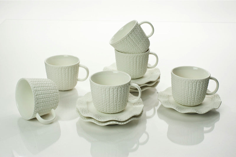ESPRESSO CUPS & SAUCERS 3.5 OZ (Set of 6)