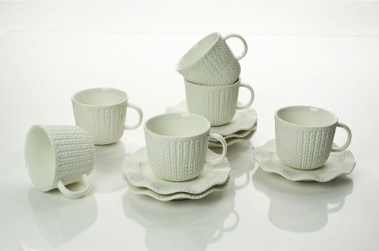 ESPRESSO CUPS & SAUCERS 3.5 OZ (Set of 6)