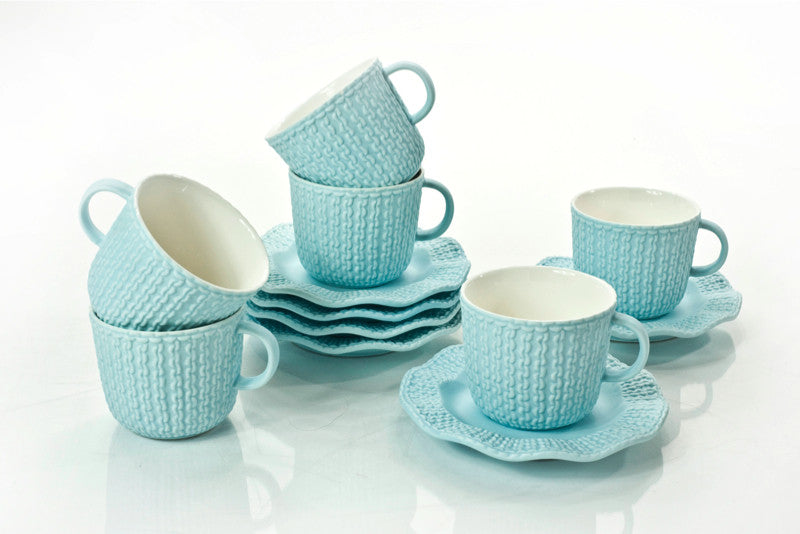 TEA CUPS & SAUCERS 7.0 OZ (Set of 6)