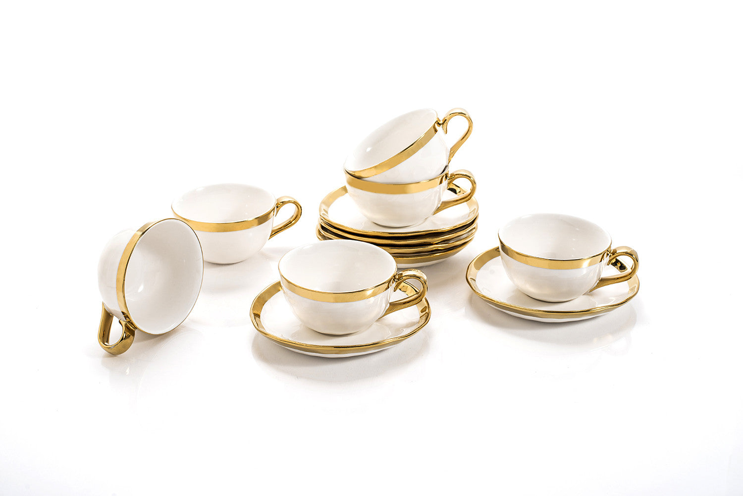 GOLD CUP & SAUCER  (SET OF 6)    4OZ