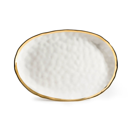 GOLD NEW BONE CHINA OVAL PLATTER