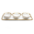 16" RECTANGULAR PLATTER WITH 3 BOWLS