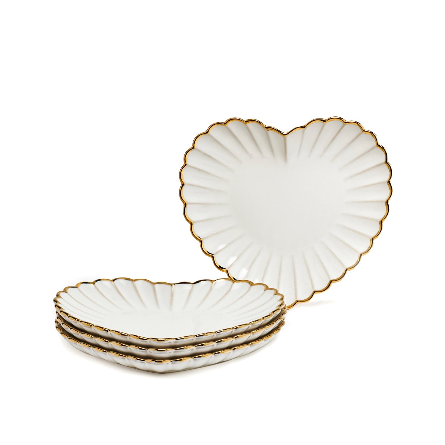 HEART SALAD PLATE SET OF 4