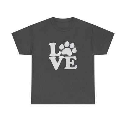 Love Paw Heavy Duty Unisex Tee Sizes Small - 5XL (11 colors)