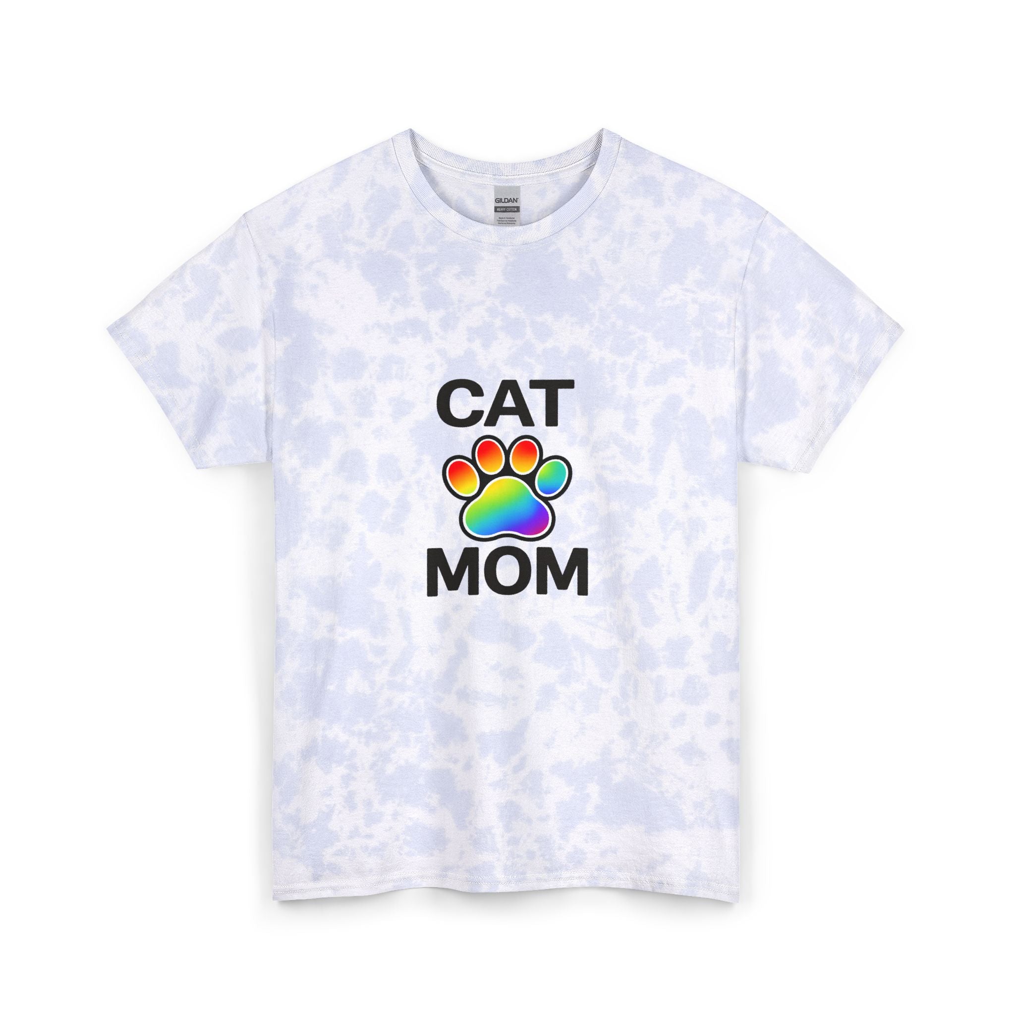 Pride Cat Mom Dyed Tee Unisex Cotton T-Shirt 3 sizes