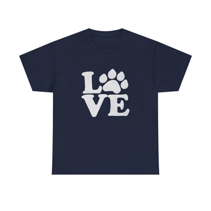 Love Paw Heavy Duty Unisex Tee Sizes Small - 5XL (11 colors)